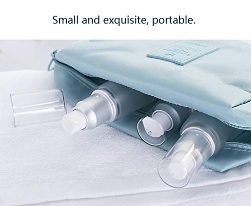 3Pcs 15Ml 0.5Oz Refillable Upscale Translucent Frosted Glass Travel Lotion Pump Bottle Dispense Empty Toiletry Travel Bottles Co